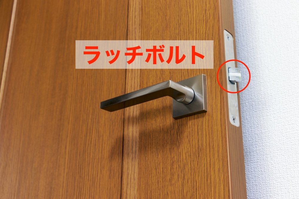 ラッチボルトの向き