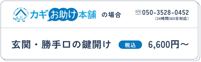 玄関・勝手口の鍵開け費用