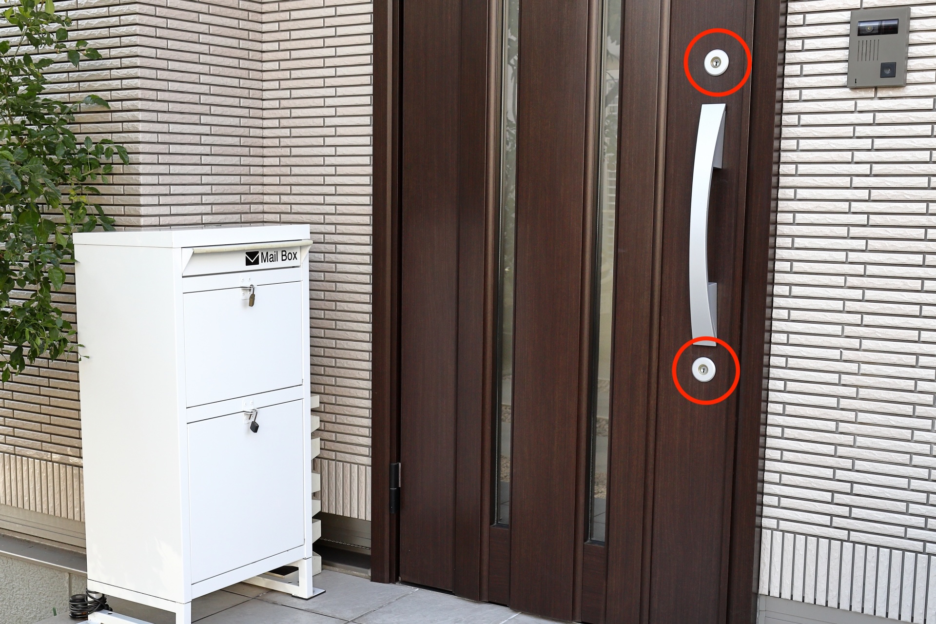 ダブルロックの玄関