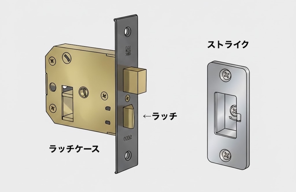 ラッチが引っかかる仕組み