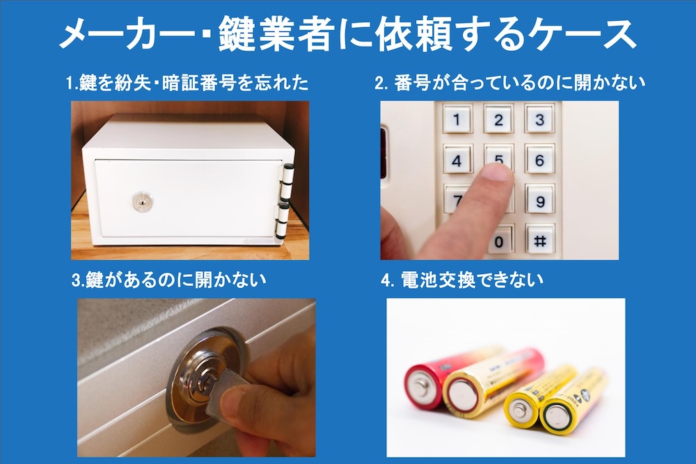 金庫の鍵トラブルを鍵業者に依頼するケース